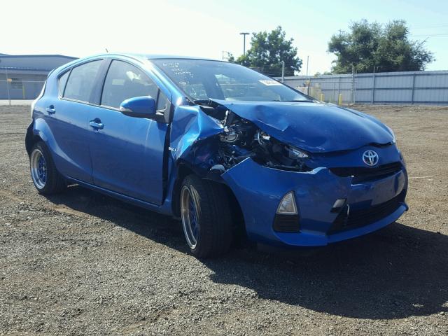 JTDKDTB31E1084630 - 2014 TOYOTA PRIUS C BLUE photo 1