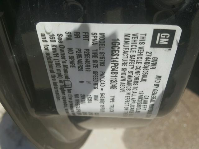 1GCES14P64B112048 - 2004 CHEVROLET SSR 黑色 照片 10