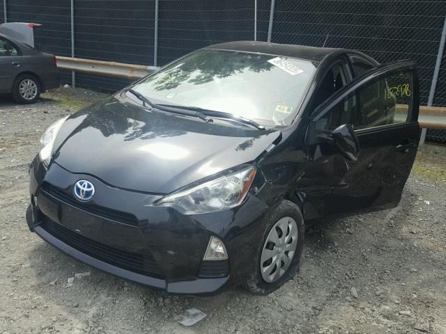 JTDKDTB34D1535340 - 2013 TOYOTA PRIUS C BLACK photo 2