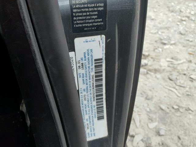 3VWCK21C62M413341 - 2002 VOLKSWAGEN NEW BEETLE ნაცრისფერი ფოტო 10