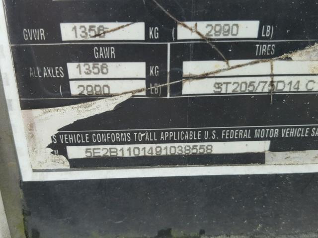 5E2B1101491038558 - 2009 UTILITY TRAILER BLACK photo 10