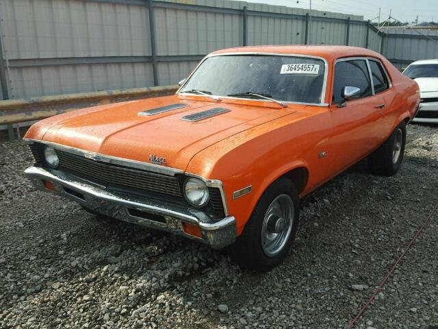 1X27D4K117768 - 1974 CHEVROLET NOVA ORANGE photo 2