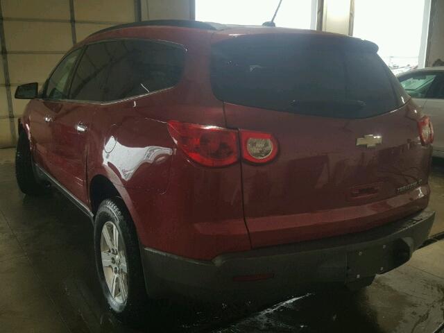 1GNKRJED8CJ275153 - 2012 CHEVROLET TRAVERSE 2 BURGUNDY photo 3