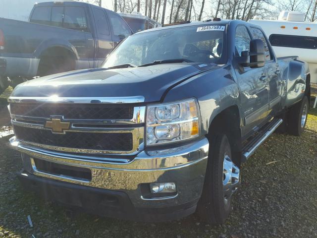 1GC4K1C87BF114256 - 2011 CHEVROLET SILVERADO GREEN photo 2