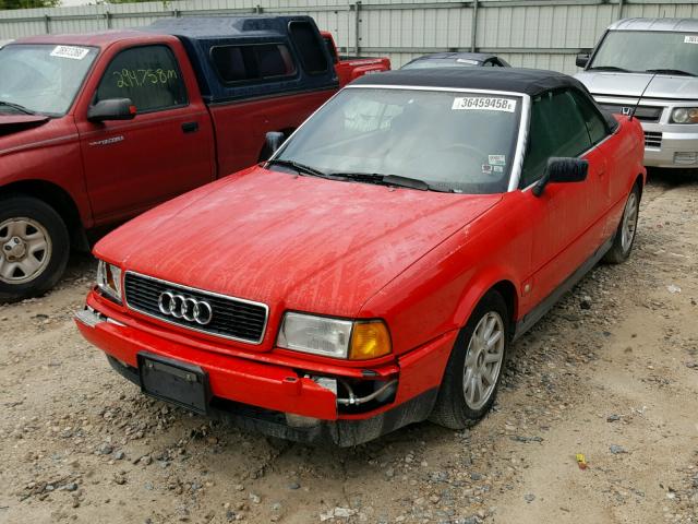 WAUAA88G7TA009355 - 1996 AUDI CABRIOLET RED photo 2