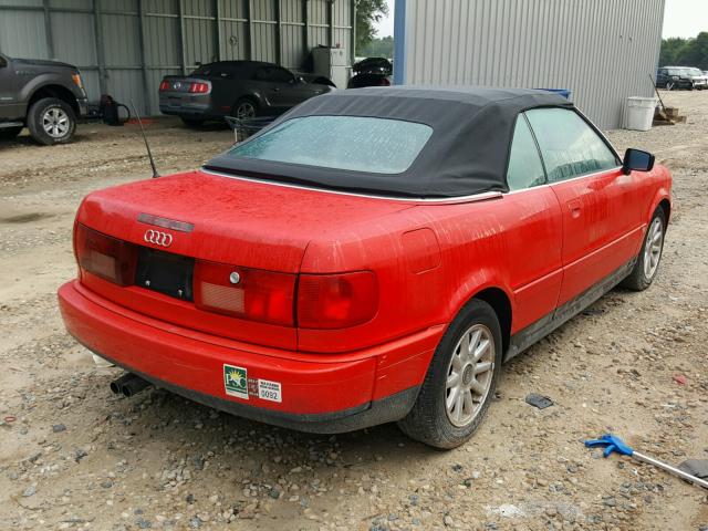 WAUAA88G7TA009355 - 1996 AUDI CABRIOLET RED photo 4