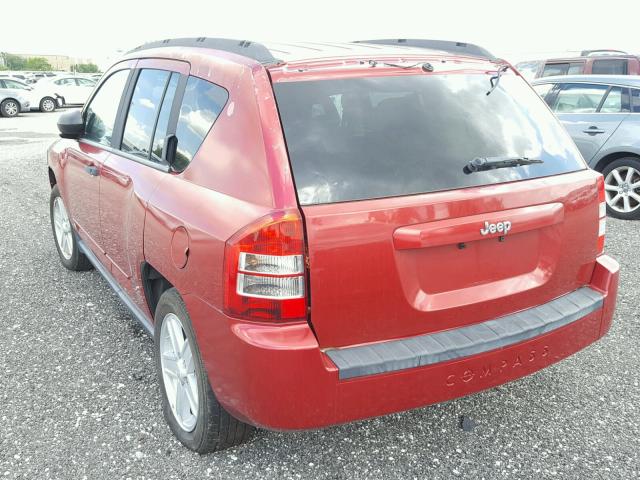1J8FT47W98D661297 - 2008 JEEP COMPASS SP RED photo 3
