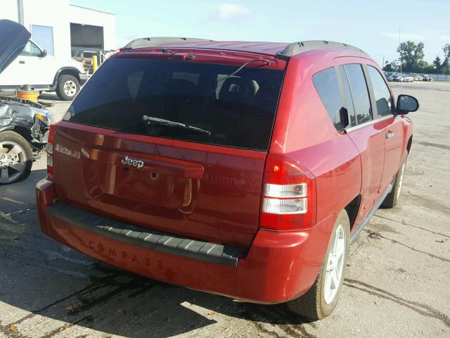 1J8FT47W98D661297 - 2008 JEEP COMPASS SP RED photo 4