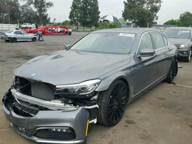 WBA7E2C57GG504434 - 2016 BMW 740 I GRAY photo 2