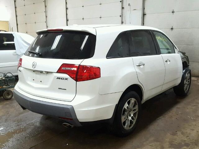 2HNYD28318H526639 - 2008 ACURA MDX TECHNO WHITE photo 4