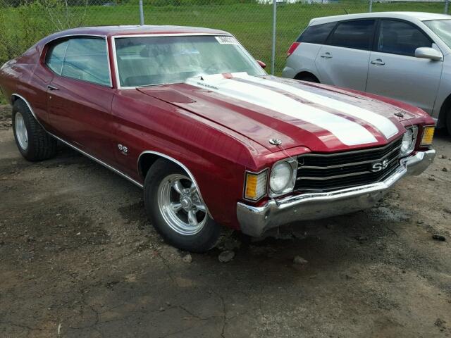 1D37H2L557484 - 1972 CHEVROLET CHEVELL SS RED photo 1