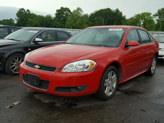 2G1WC57M491169326 - 2009 CHEVROLET IMPALA 2LT RED photo 2