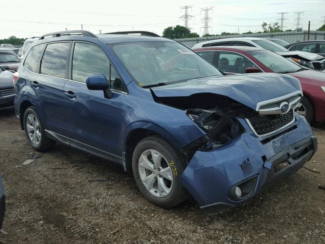 JF2SJAHC3EH437950 - 2014 SUBARU FORESTER 2 BLUE photo 1