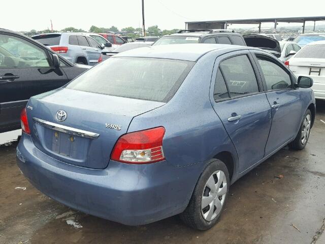 JTDBT923X71011927 - 2007 TOYOTA YARIS BLUE photo 4