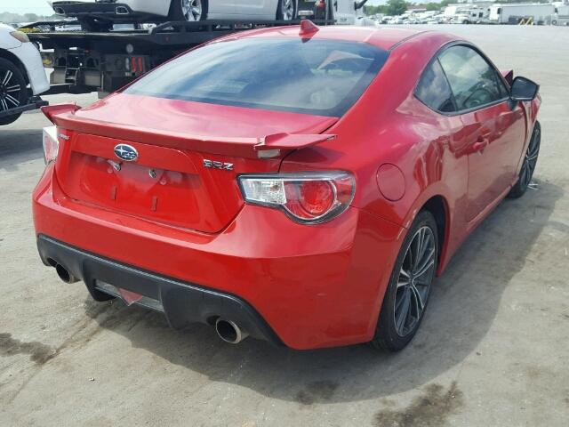 JF1ZCAC17F9603448 - 2015 SUBARU BRZ 2.0 LI RED photo 4