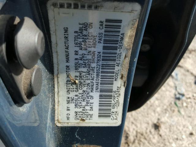 1NXAE09B8SZ278324 - 1995 TOYOTA COROLLA LE 绿色 照片 10