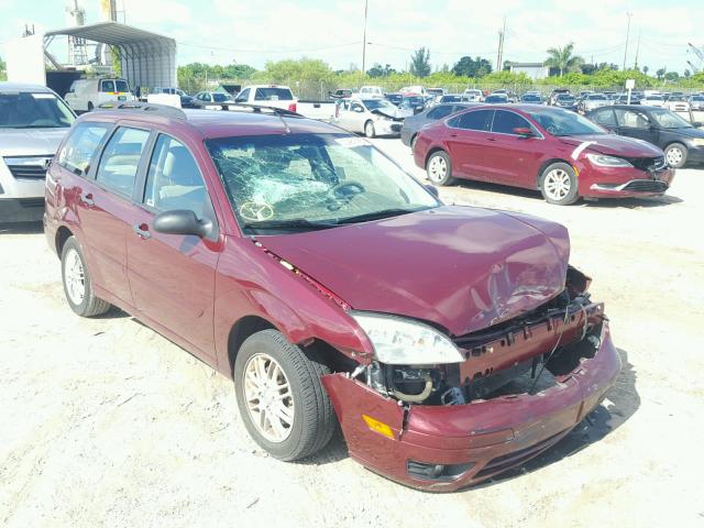 1FAHP36N37W158297 - 2007 FORD FOCUS ZXW BURGUNDY photo 1