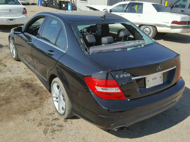 WDDGF4HB2CR203388 - 2012 MERCEDES-BENZ C 250 BLACK photo 3