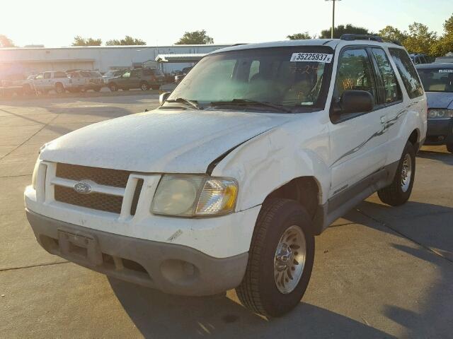 1FMYU60E71UB02519 - 2001 FORD EXPLORER S WHITE photo 2