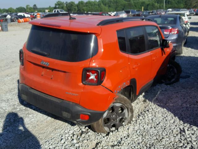 ZACCJAAB6HPF74866 - 2017 JEEP RENEGADE S ORANGE photo 4