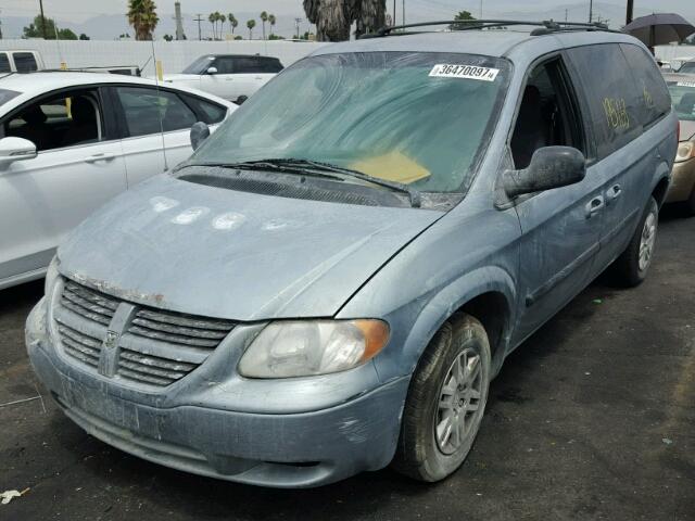 1D4GP24R95B175974 - 2005 DODGE GRAND CARA BLUE photo 2