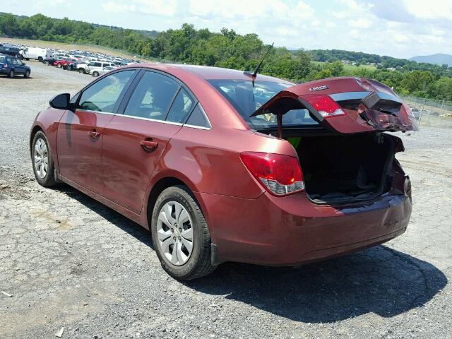 1G1PC5SH9C7218836 - 2012 CHEVROLET CRUZE LS BROWN photo 3