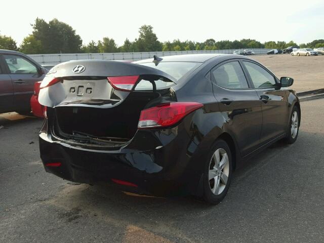 5NPDH4AE9CH104053 - 2012 HYUNDAI ELANTRA GL BLACK photo 4