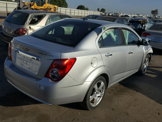 1G1JE5SH5C4119660 - 2012 CHEVROLET SONIC LTZ SILVER photo 4