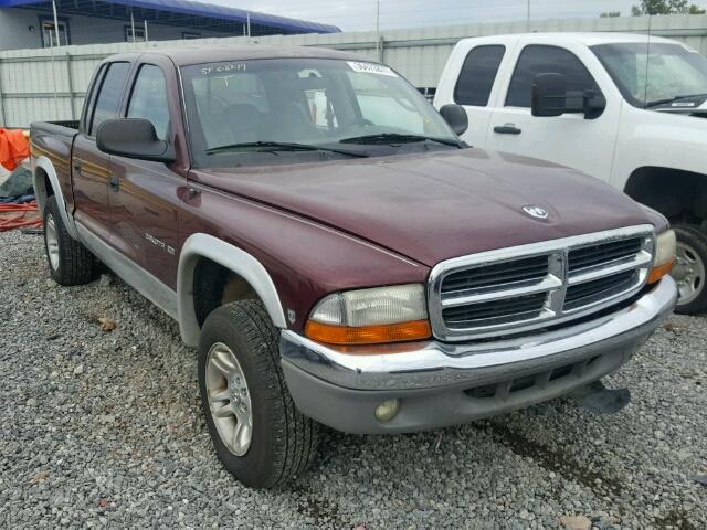 1B7GG2AZ71S142189 - 2001 DODGE DAKOTA QUA MAROON photo 1