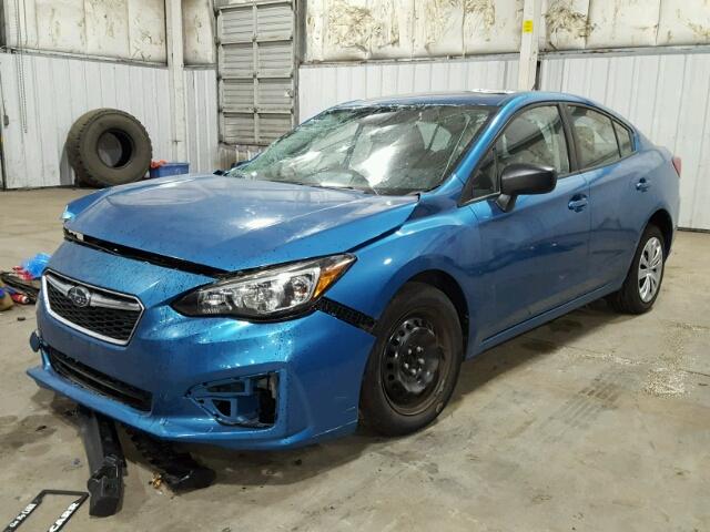 4S3GKAA67H3603409 - 2017 SUBARU IMPREZA BLUE photo 2