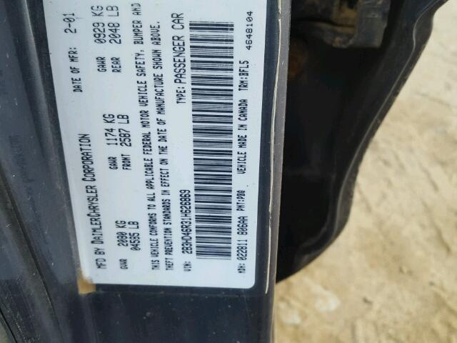 2B3HD46R31H626869 - 2001 DODGE INTREPID S Mavi foto 10