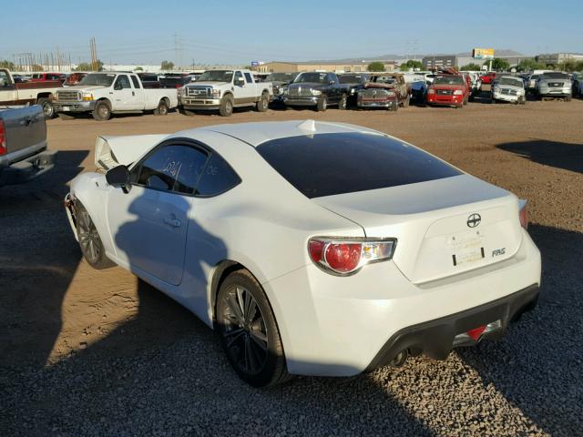 JF1ZNAA15F8703907 - 2015 TOYOTA SCION FR-S WHITE photo 3