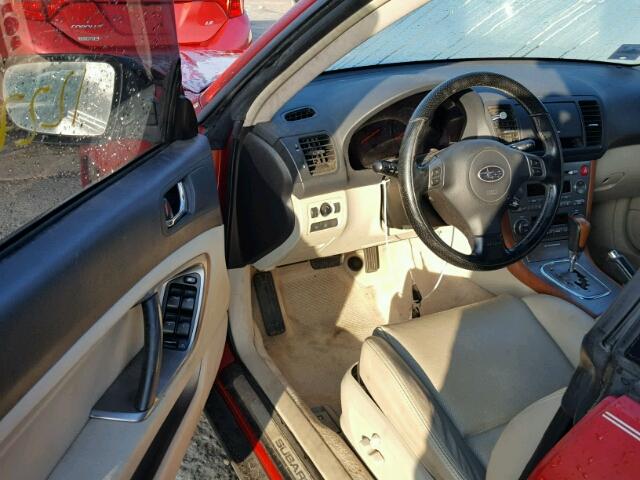 4S4BP67C854336921 - 2005 SUBARU LEGACY OUT RED photo 9