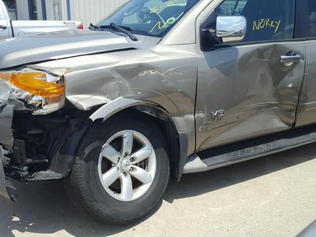 5N1BA08D38N630649 - 2008 NISSAN ARMADA SE GOLD photo 9