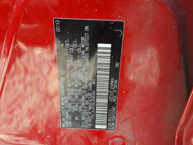 JTLZE4FE6DJ045340 - 2013 TOYOTA SCION XB Qırmızı foto 10