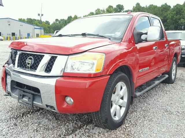 1N6BA0ED9BN324911 - 2011 NISSAN TITAN S RED photo 2