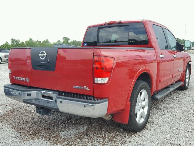 1N6BA0ED9BN324911 - 2011 NISSAN TITAN S RED photo 4