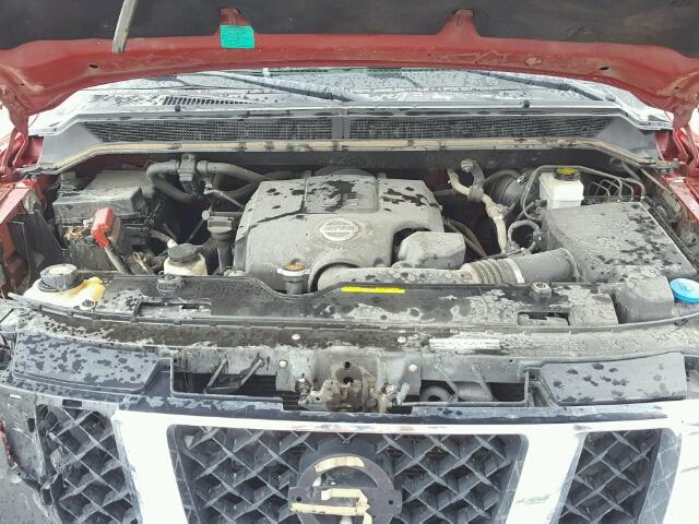 1N6BA0ED9BN324911 - 2011 NISSAN TITAN S RED photo 7