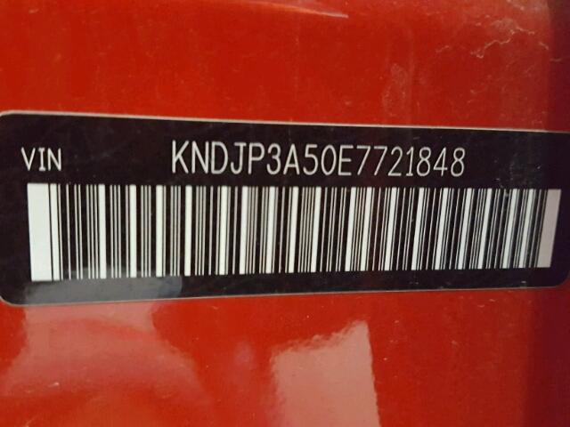 KNDJP3A50E7721848 - 2014 KIA SOUL + RED photo 10