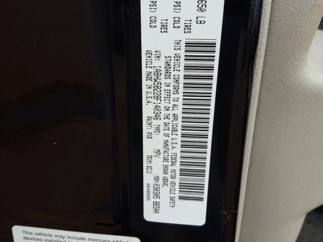 1A8HW58228F140346 - 2008 CHRYSLER ASPEN LIMI BLACK photo 10
