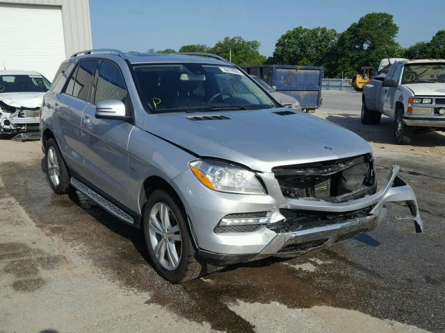 4JGDA5HBXCA029212 - 2012 MERCEDES-BENZ ML 350 4MA SILVER photo 1