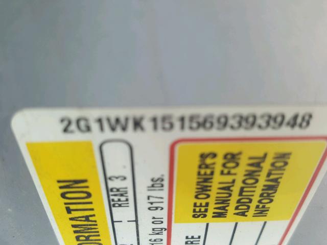 2G1WK151569393948 - 2006 CHEVROLET MONTE CARL 银色 照片 10