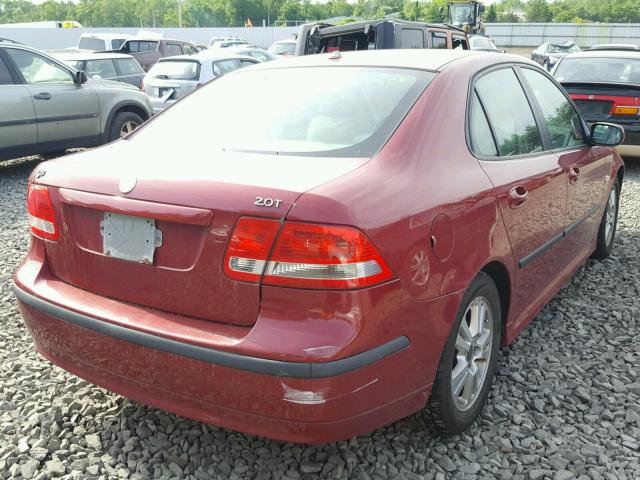 YS3FD49YX61030911 - 2006 SAAB 9-3 BASE RED photo 4