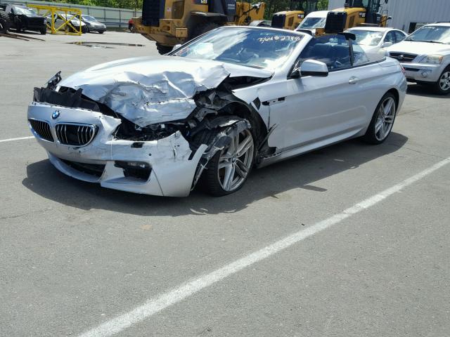 WBALW7C50EDX58896 - 2014 BMW 640 I WHITE photo 2