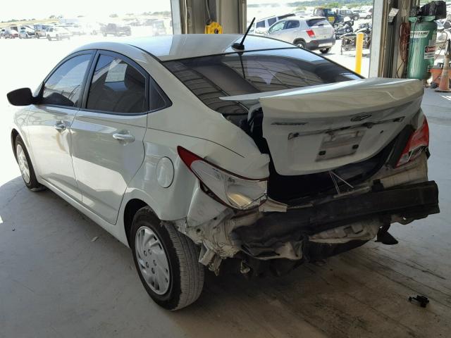 KMHCT4AE9GU988593 - 2016 HYUNDAI ACCENT SE WHITE photo 3