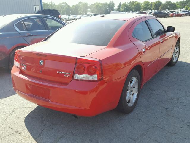 2B3CA3CV6AH263644 - 2010 DODGE CHARGER SX RED photo 4