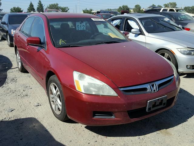 1HGCM56387A204213 - 2007 HONDA ACCORD SE RED photo 1