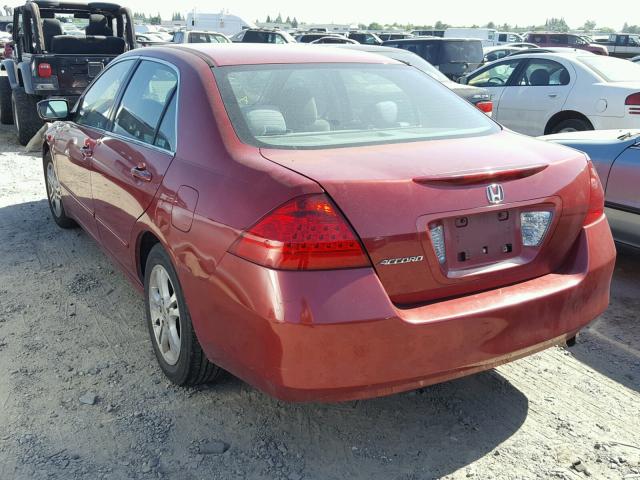 1HGCM56387A204213 - 2007 HONDA ACCORD SE RED photo 3