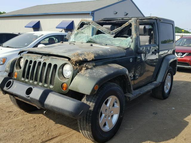 1J4FA54139L701368 - 2009 JEEP WRANGLER S GREEN photo 2