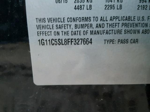 1G11C5SL8FF327664 - 2015 CHEVROLET MALIBU 1LT 黑色 照片 10